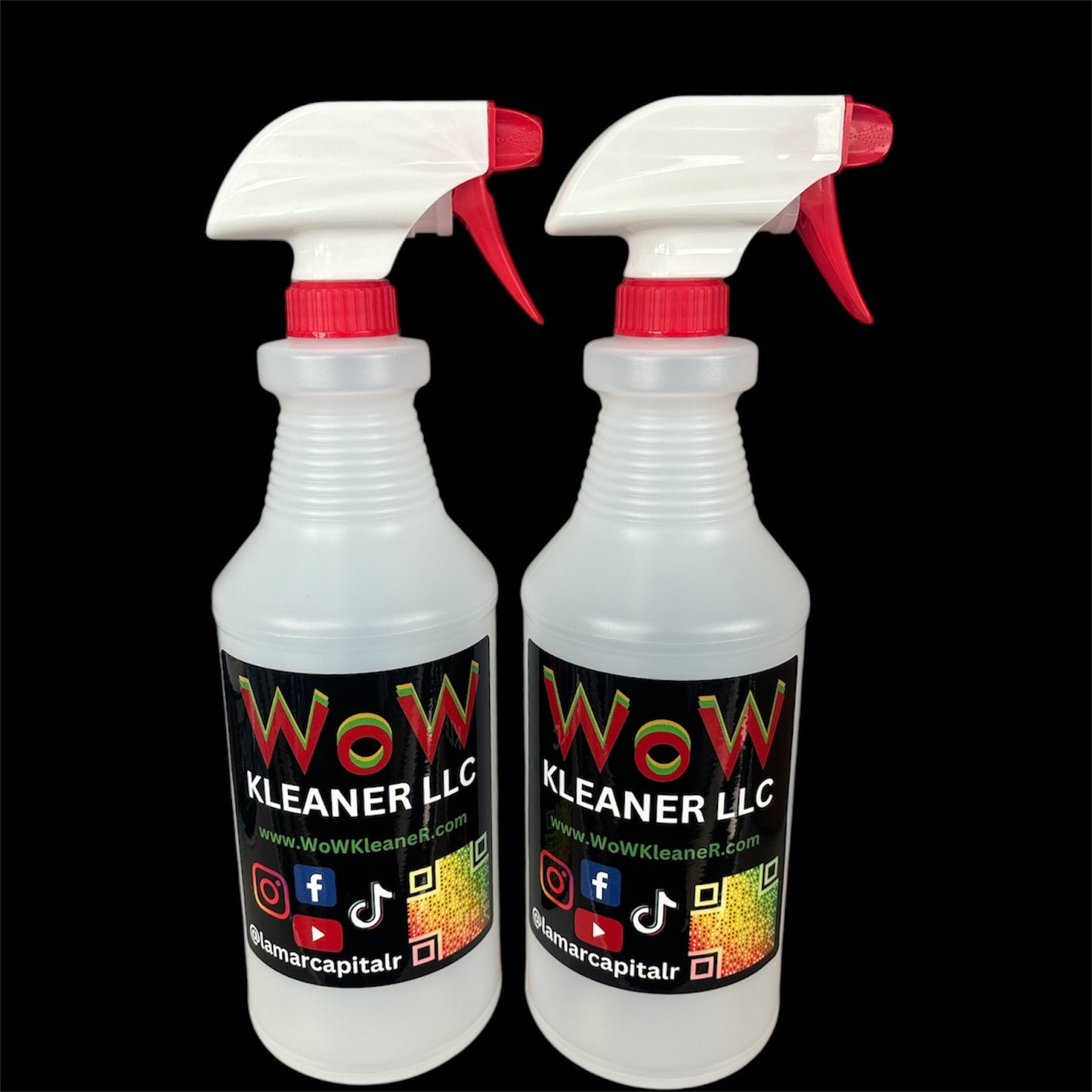 2 Empty Bottles w/ sprayer for chemicals